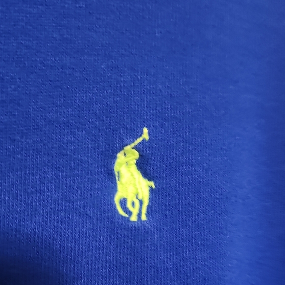 Polo Ralph Lauren Blue Crewneck Sweatshirt – Green Pony Logo Pullover - Picture 4 of 10